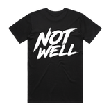 Black men's T-shirt by CODEWELL featuring a stacked logo design on the back.