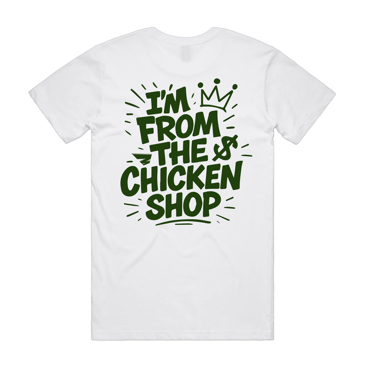 Brewd Hawt Chicken Co IFTCS Men's White Tee back