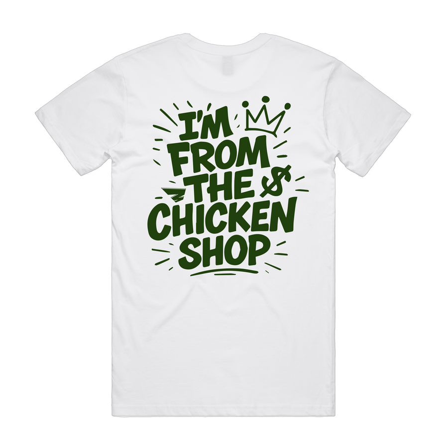 Brewd Hawt Chicken Co IFTCS Men's White Tee back