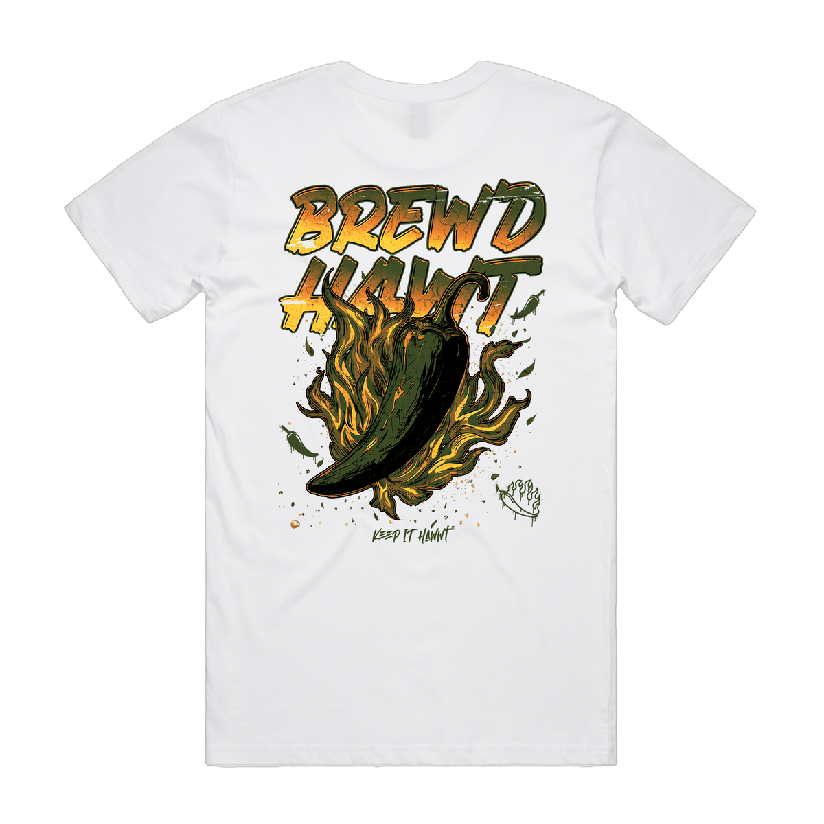 BREWD HAWT - SPICY Men's White Tee