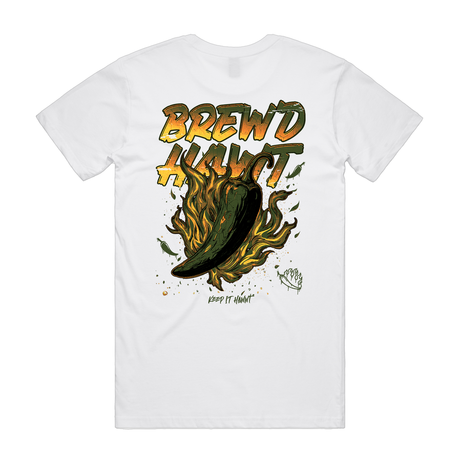 BREWD HAWT - SPICY Men's White Tee
