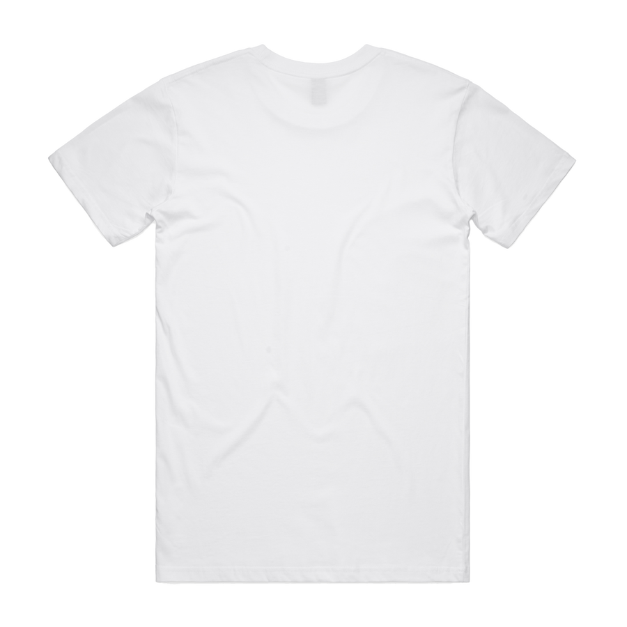White unisex T-shirt from Bream Bay Boxing with the brand logo on the back, casual fit and comfortable fabric.