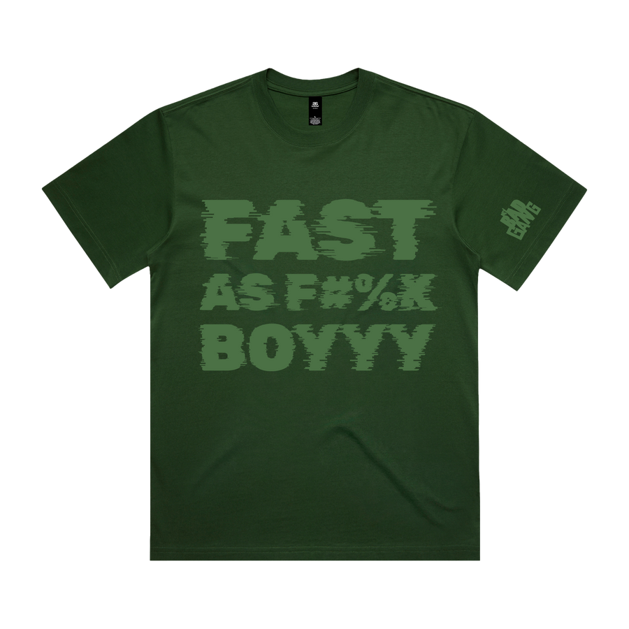 MY BAD GANG - Fast as F Speed Arc Green Tee