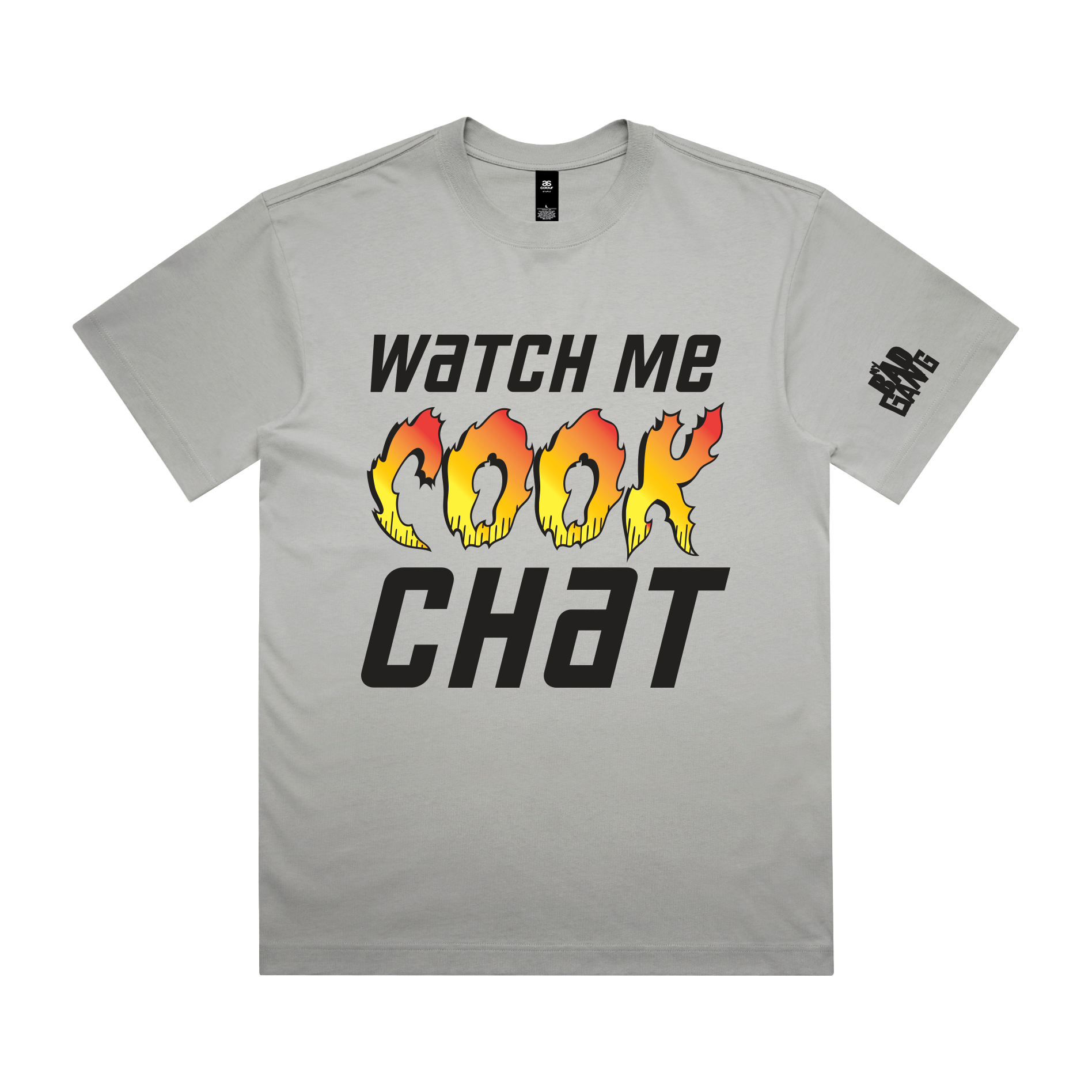 MY BAD GANG - Watch Me Cook Bestie Grey Tee