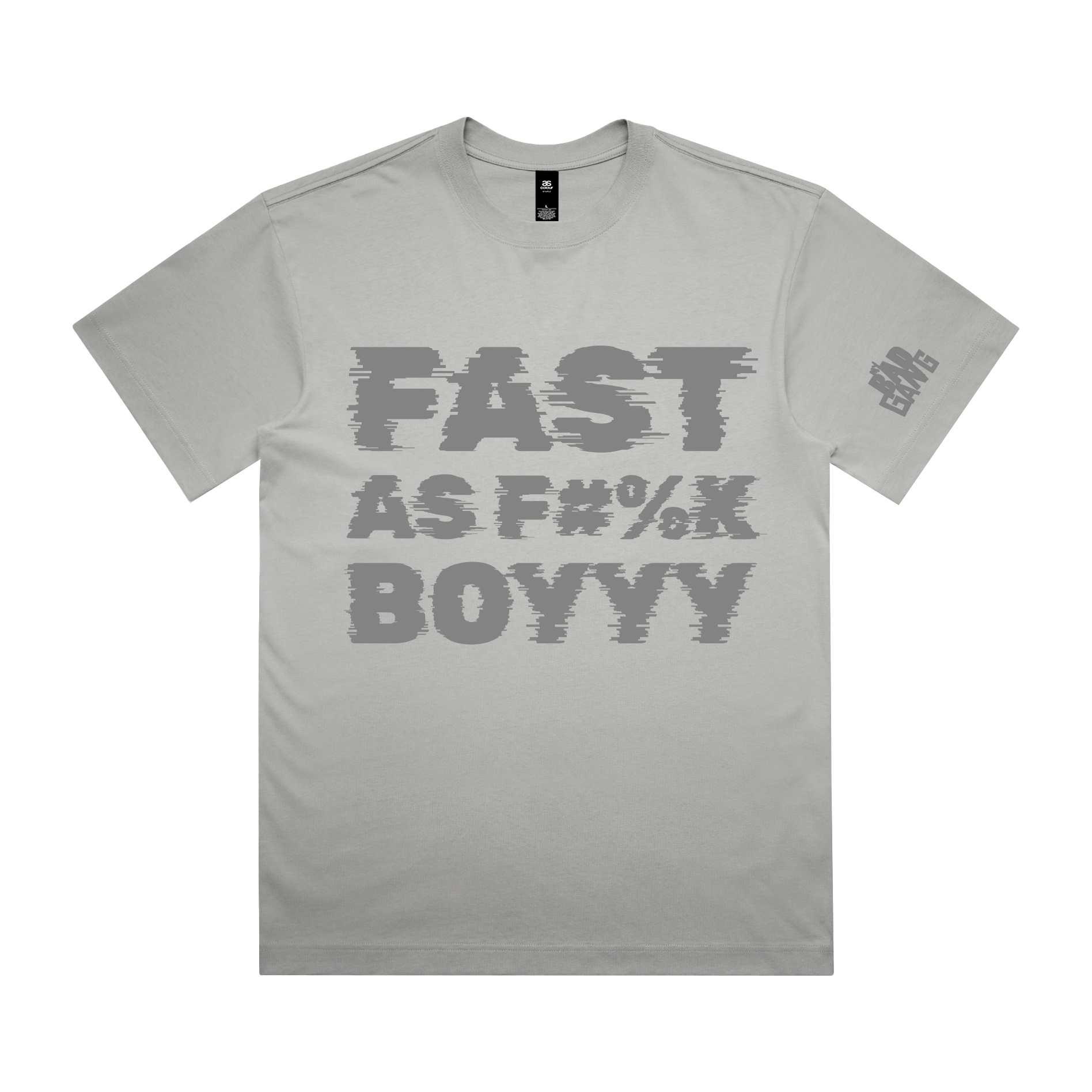 MY BAD GANG - Fast as F Speed Arc Grey Tee