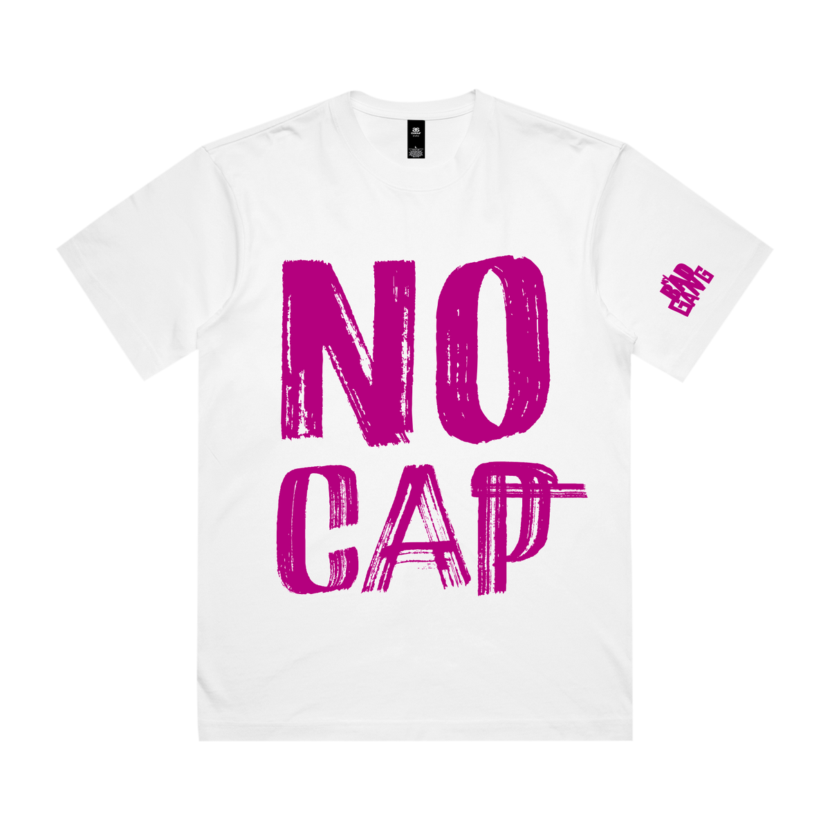MY BAD GANG - No Cap Behaviour White Tee