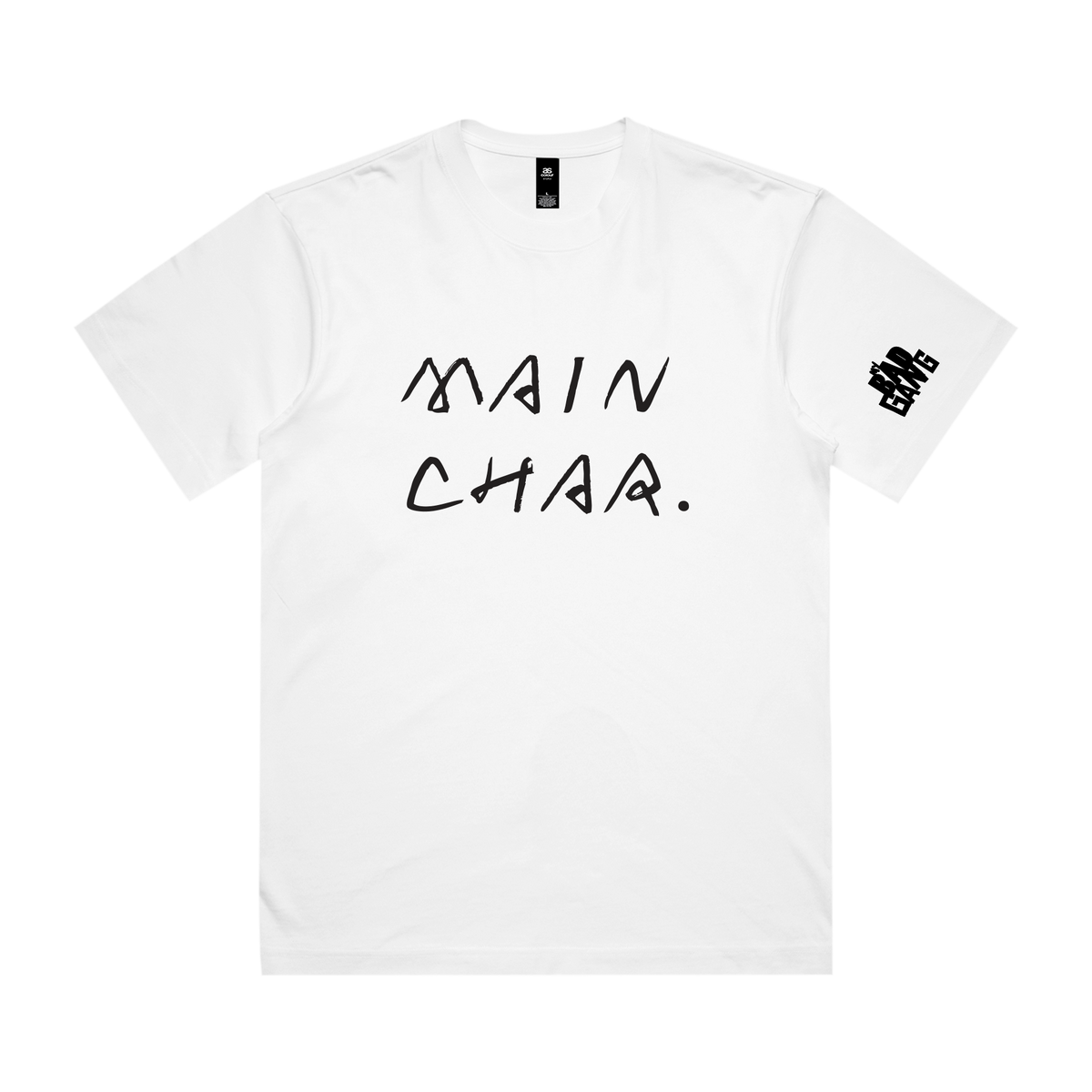MY BAD GANG - Main Char Energy White Tee