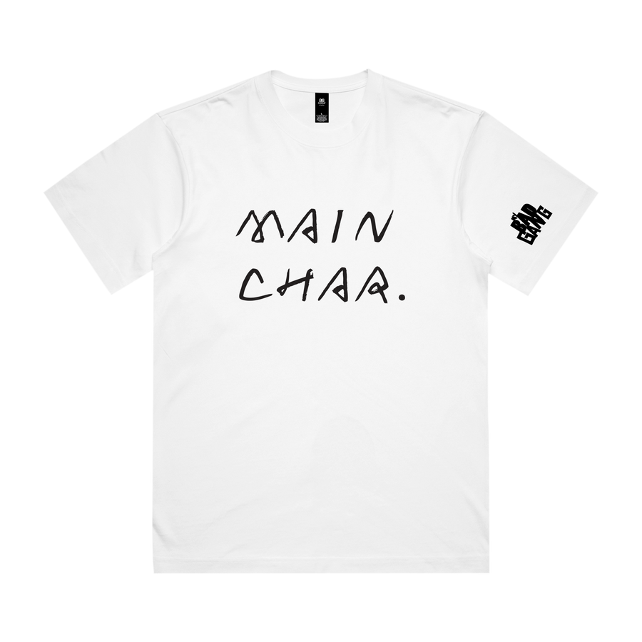 MY BAD GANG - Main Char Energy White Tee