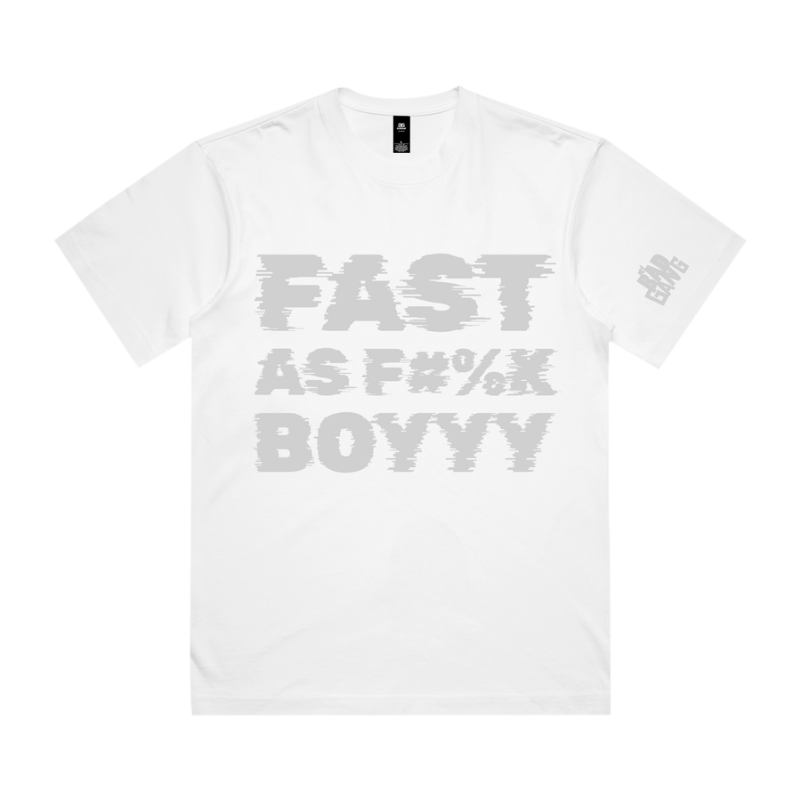 MY BAD GANG - Fast as F Speed Arc White Tee