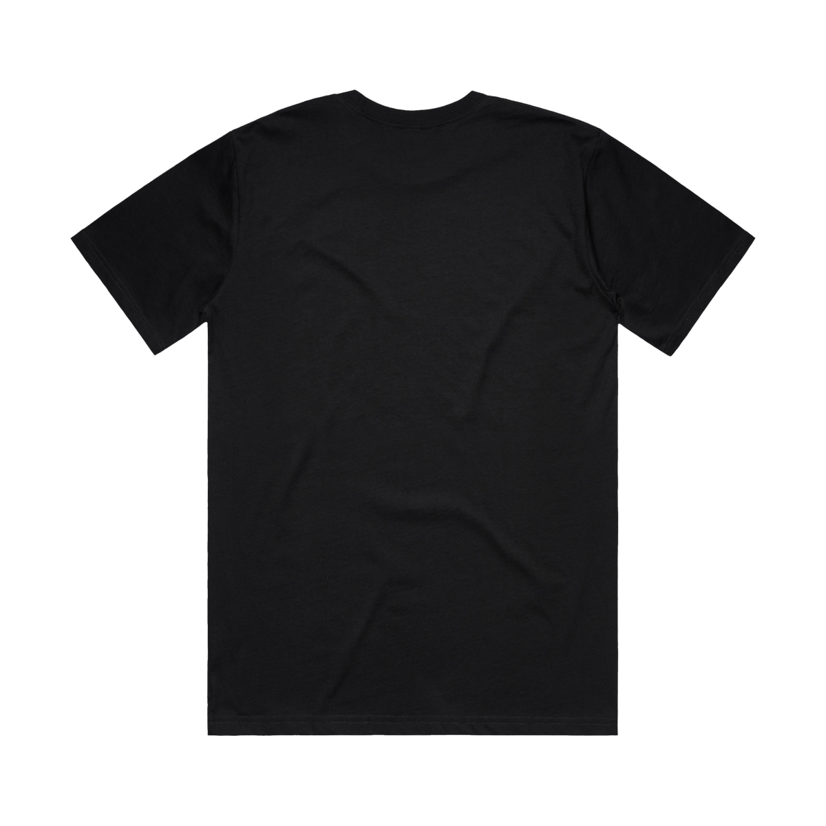 Men's black T-shirt by Maloney's Barber Shop featuring a blue Otis Frizzell logo on the back.