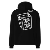 Men's black hoodie by Liquid Lowdown, showing the back view with a sleek design and comfortable fit.