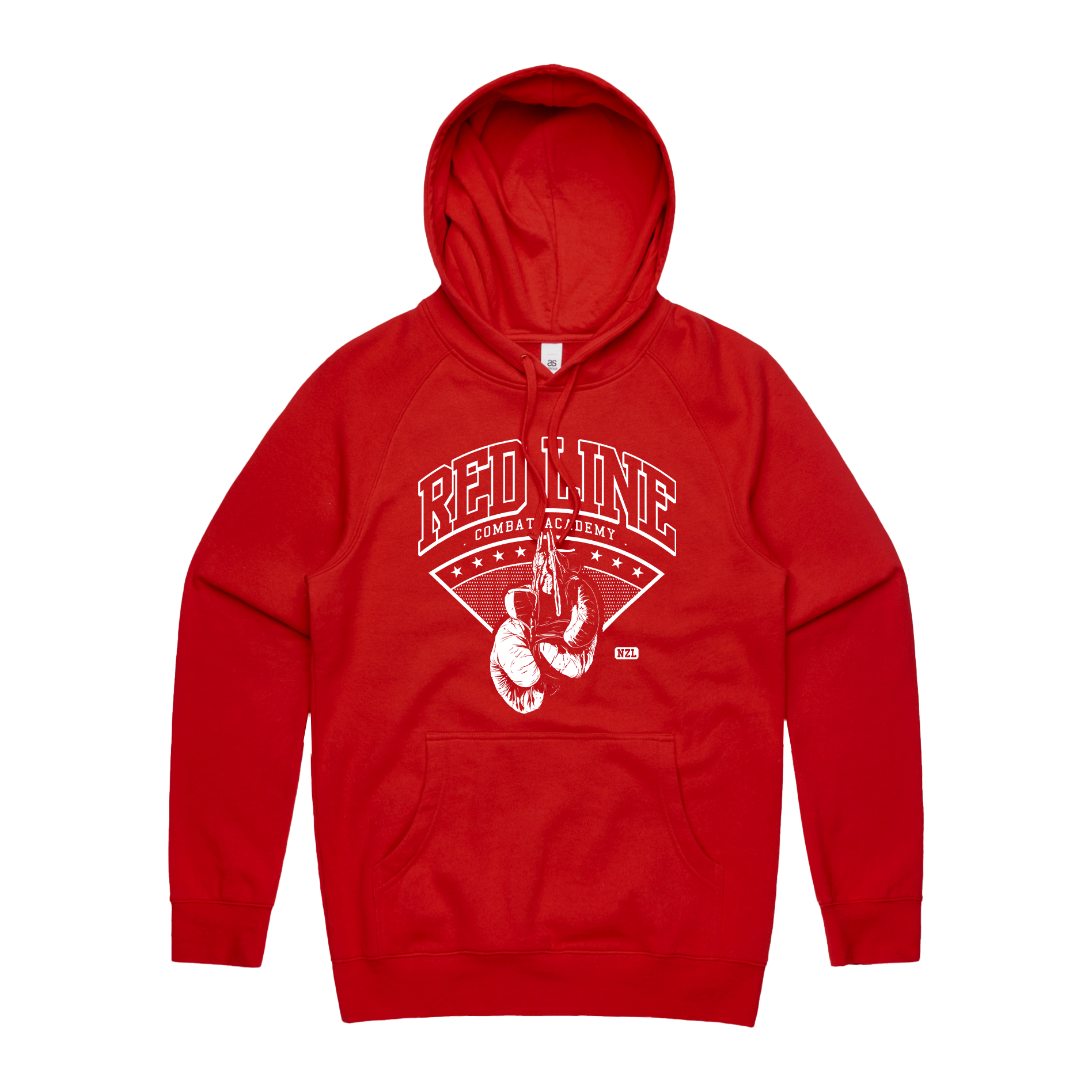 RLCA - Men's Red Hoodie - White logo 1