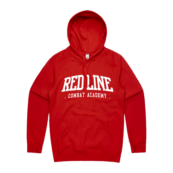 RLCA - Men's Red Hoodie - White logo 2