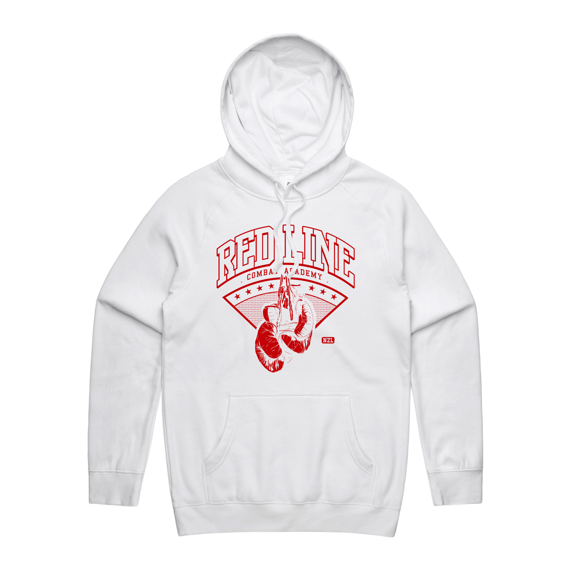 RLCA - Men's White Hoodie - Red logo 1