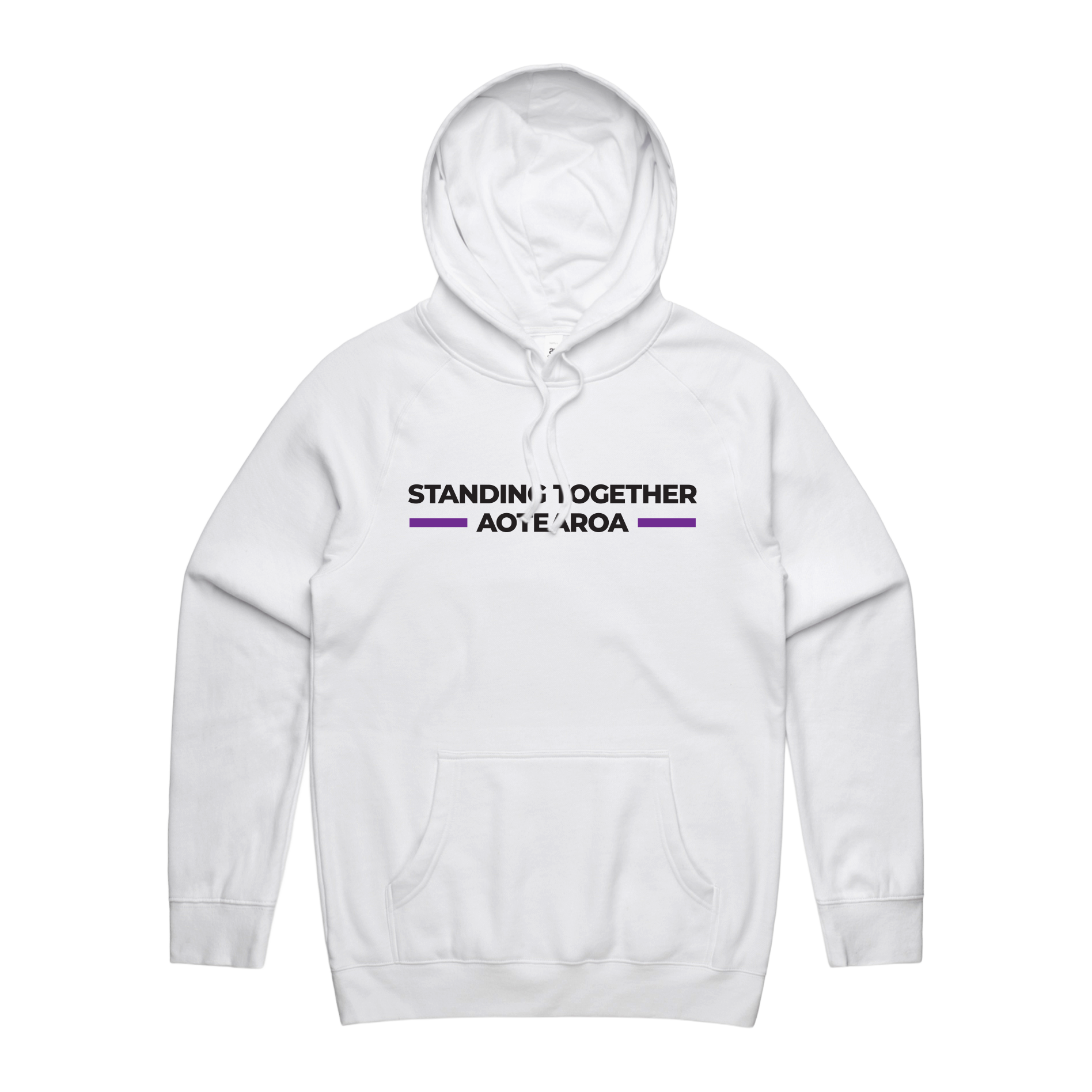 WITH YOU MEN’S WHITE HOODIE - STAND AOTEAROA
