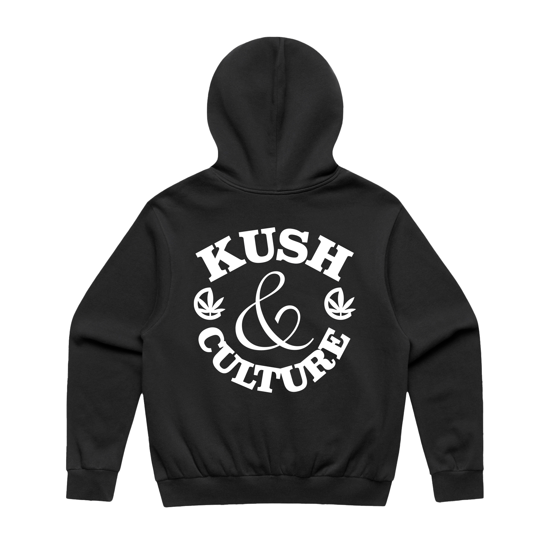 KUSH&CULTURE - Men's Black Hoodie - Back Logo
