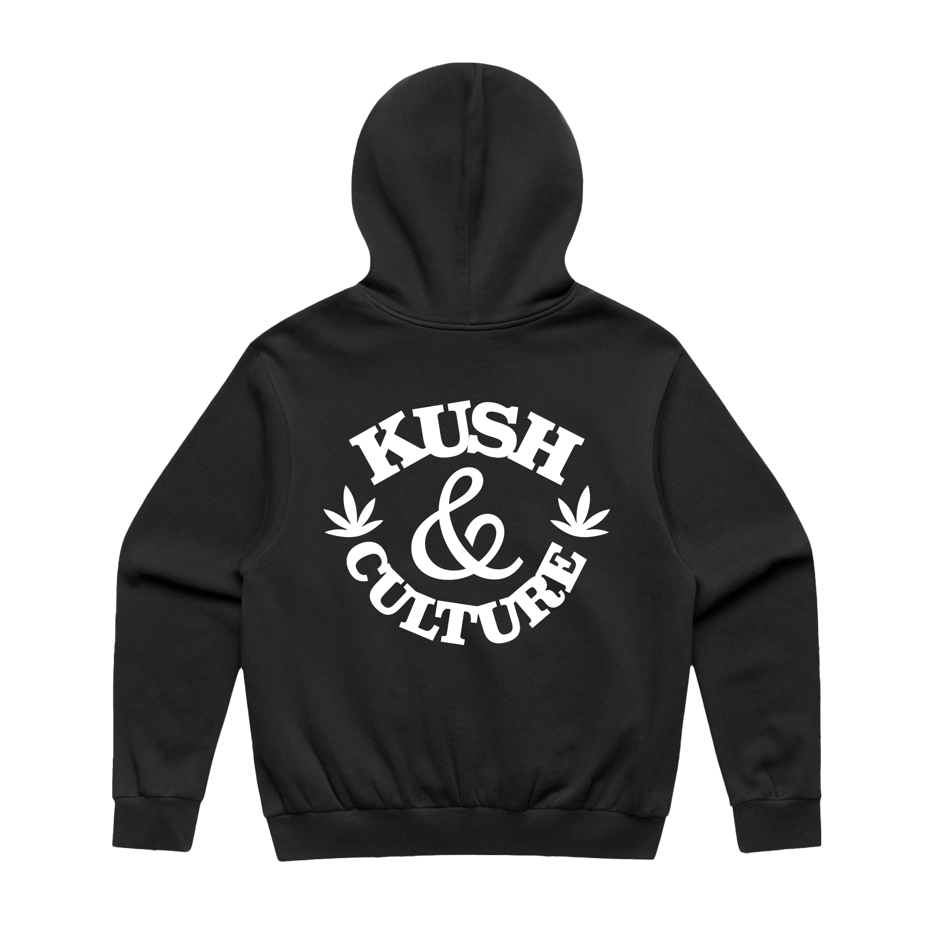 KUSH&amp;CULTURE - Sweat à capuche noir pour homme - Logo au dos