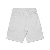 Bream Bay Boxing white marl stadium shorts shown from the back, featuring a comfortable fit and athletic design for boxing training.
