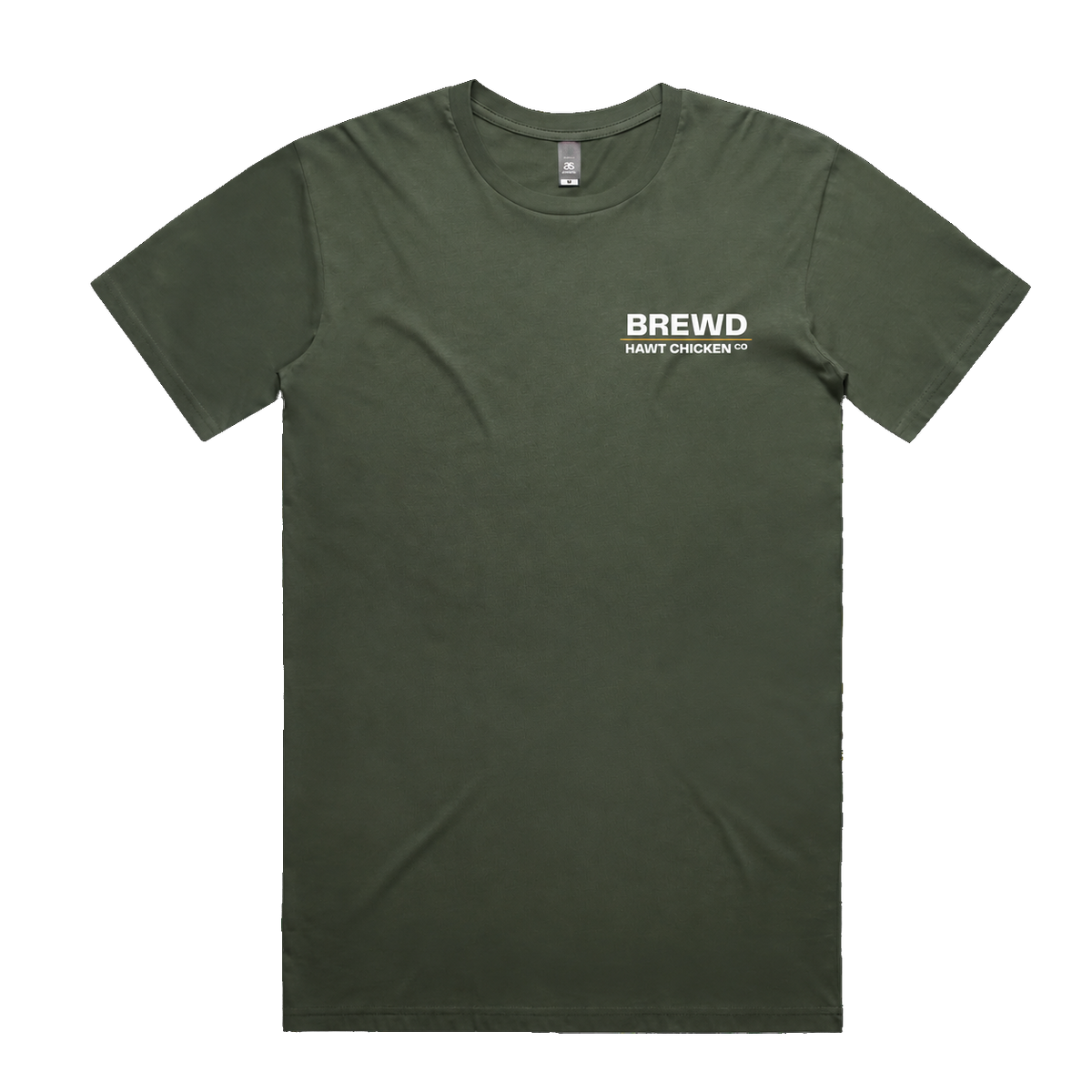 Brewd Hawt Chicken Co IFTCS Men's Green Tee front