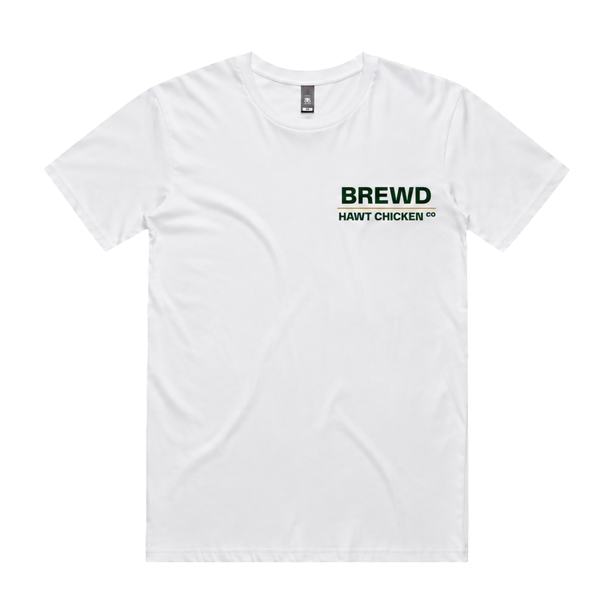 Brewd Hawt Chicken Co IFTCS Men's White Tee front