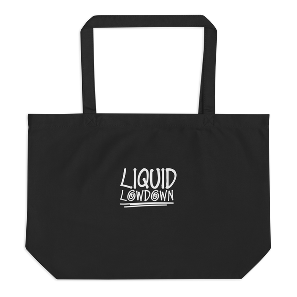 Liquid Lowdown - Large Black Tote Bag