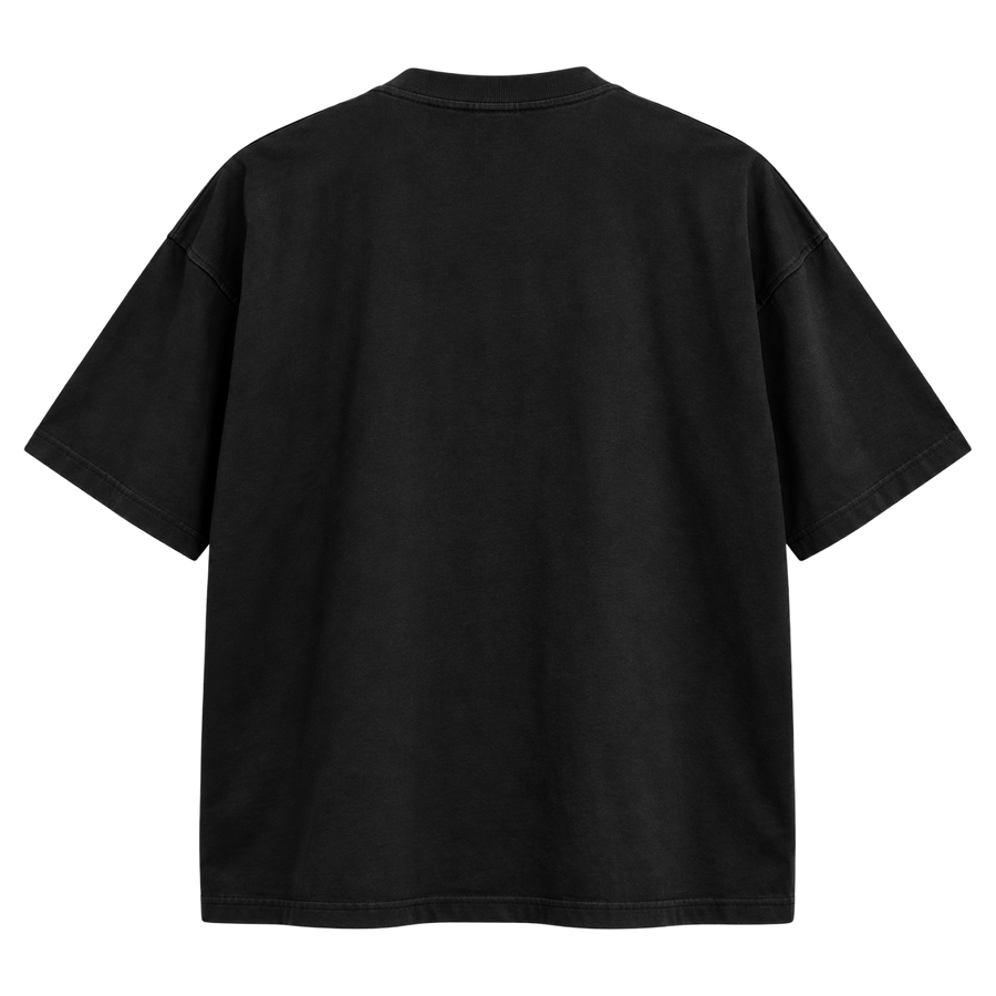 AS Colour Classic Oversized Tee 5069 black plain back.