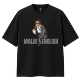 Malik English AS Colour Classic Oversized Tee 5069 black front.