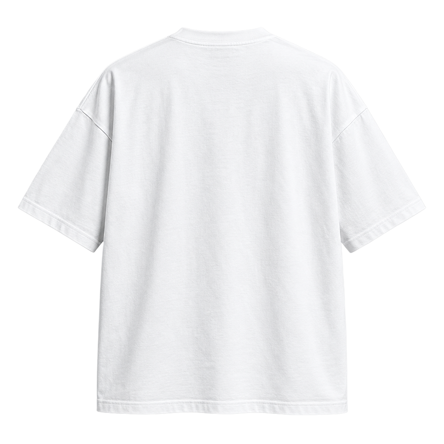 AS Colour Classic Oversized Tee 5069 white plain back.