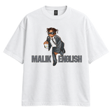 Malik English AS Colour Classic Oversized Tee 5069 white front.