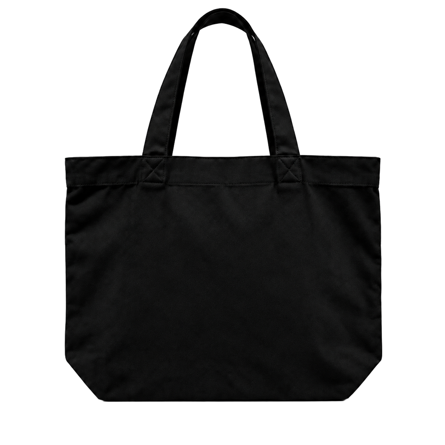 Malik English black AS Colour Shoulder Tote 1002 plain back.