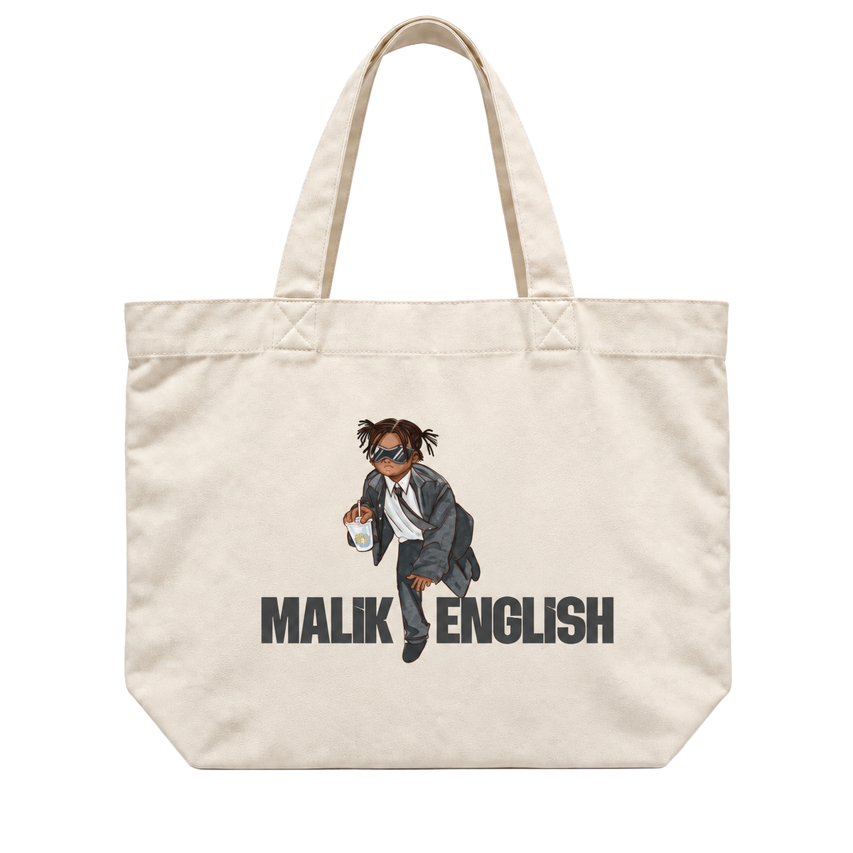 Malik English cream AS Colour Shoulder Tote 1002 front artwork.
