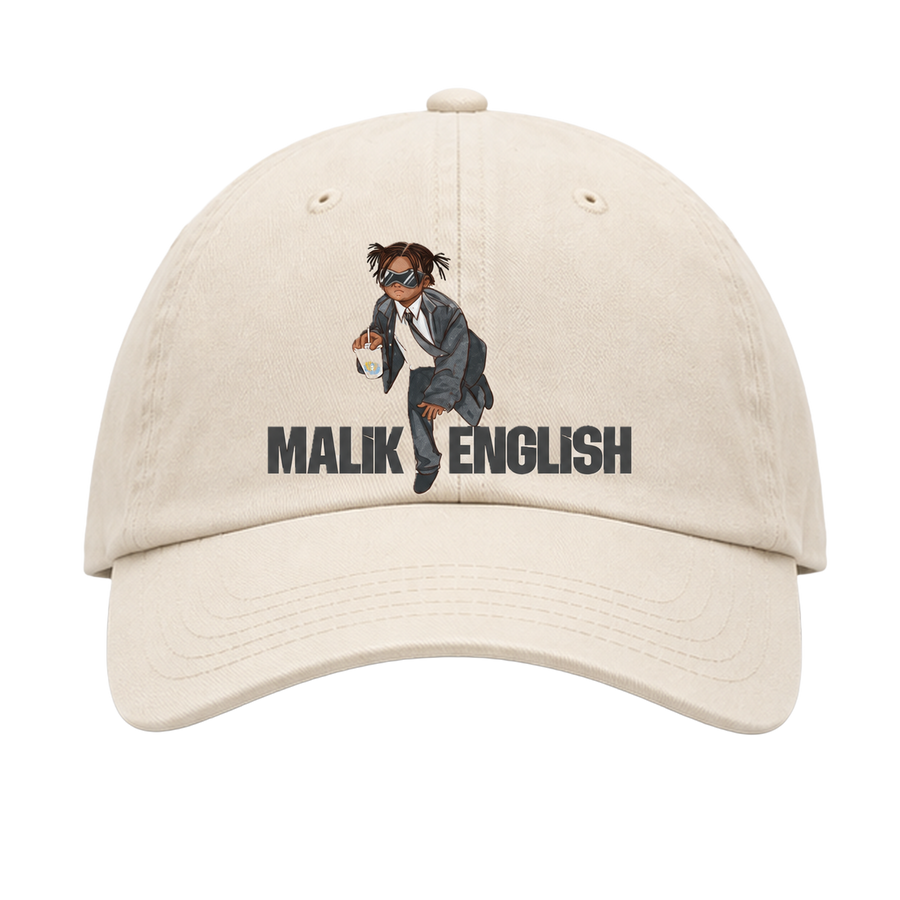 Malik English ecru AS Colour Access Cap 1130 front artwork.