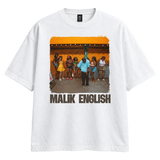 Malik English SHOOT 1 AS Colour Classic Oversized Tee 5069 white front.
