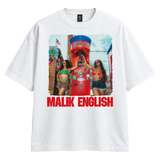 Malik English SHOOT 3 AS Colour Classic Oversized Tee 5069 white front.