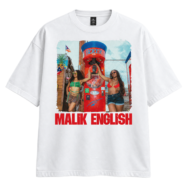 Malik English SHOOT 3 AS Colour Classic Oversized Tee 5069 white front.