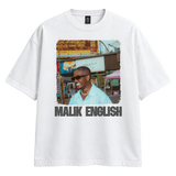 Malik English SHOOT 4 AS Colour Classic Oversized Tee 5069 white front.
