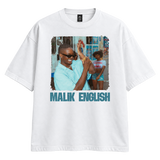 Malik English SHOOT 7 AS Colour Classic Oversized Tee 5069 white front.
