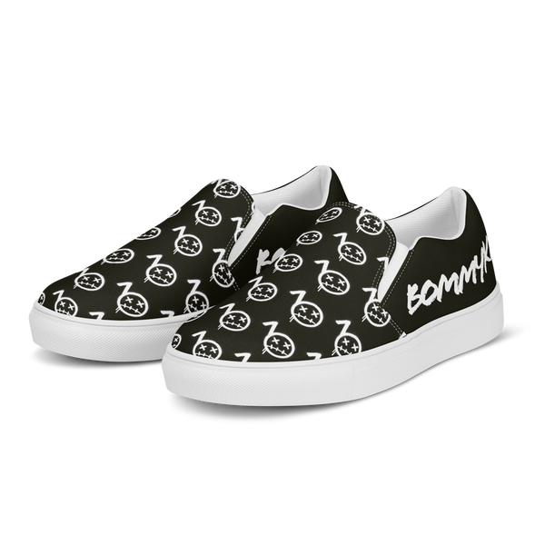 BommyKnockerz - Men’s Slip-on Shoes - Bommy Print - (BLACK)