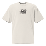 Unisex Liquid Lowdown Faded Bone Tee featuring an oversized fit and faded design, front view showing distressed style and soft fabric.