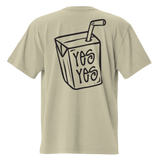 Unisex Liquid Lowdown Faded Eucalyptus T-Shirt with oversized fit, back view showing faded eucalyptus graphic design.