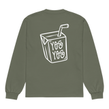 Liquid Lowdown Cypress long sleeve T-shirt, unisex heavyweight shirt with back design, casual and comfortable for everyday wear.
