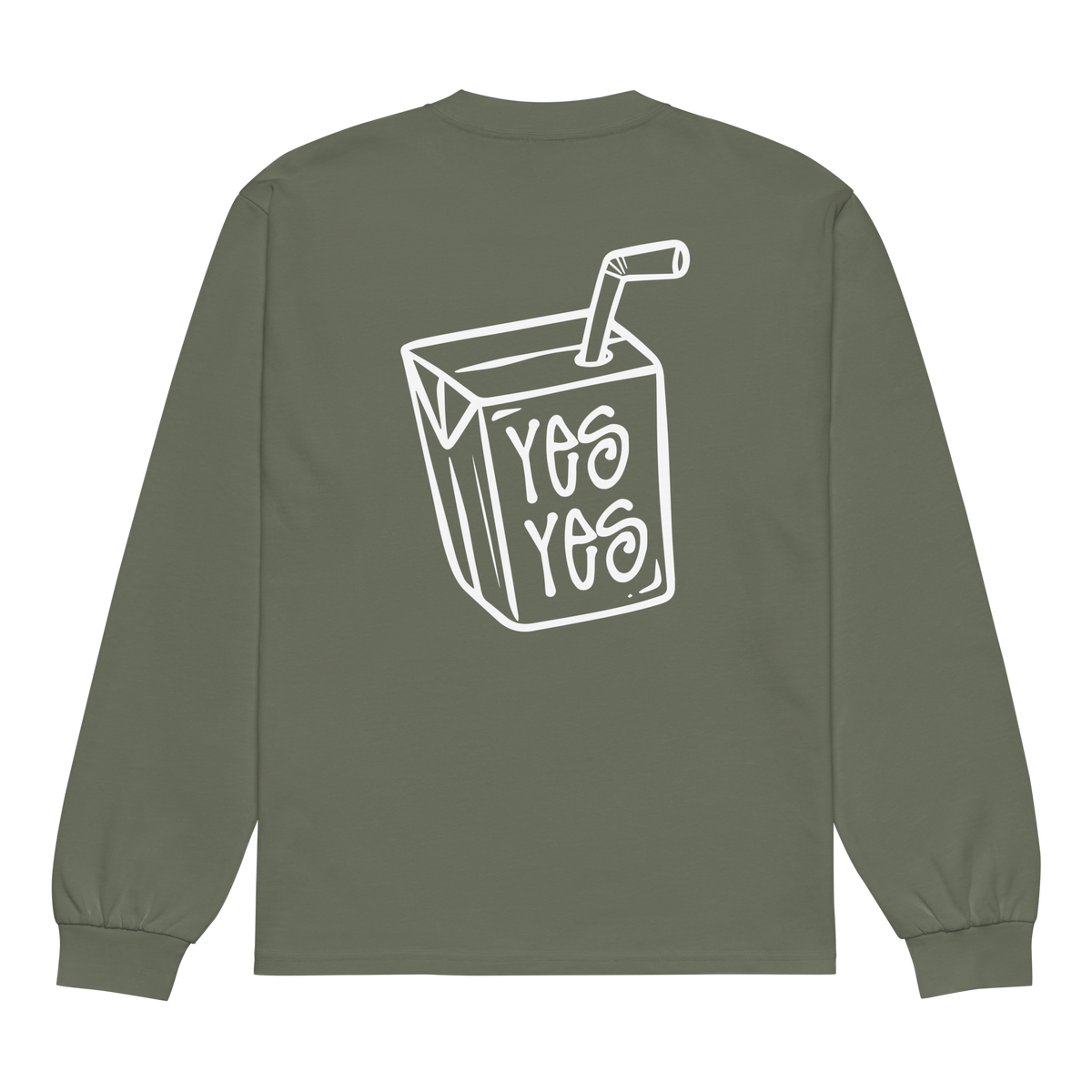 Liquid Lowdown Cypress long sleeve T-shirt, unisex heavyweight shirt with back design, casual and comfortable for everyday wear.