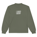 Unisex Cypress Long Sleeve Tee by Liquid Lowdown, heavyweight cotton shirt with front design featuring the Cypress logo.