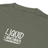 Liquid Lowdown Cypress unisex long sleeve T-shirt made from heavyweight fabric, featuring a sleek design and comfortable fit.