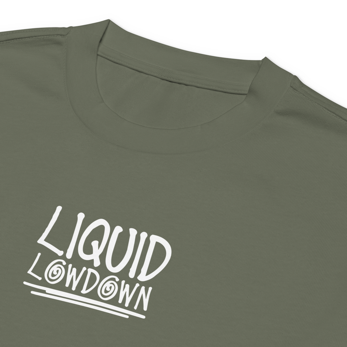 Liquid Lowdown Cypress unisex long sleeve T-shirt made from heavyweight fabric, featuring a sleek design and comfortable fit.