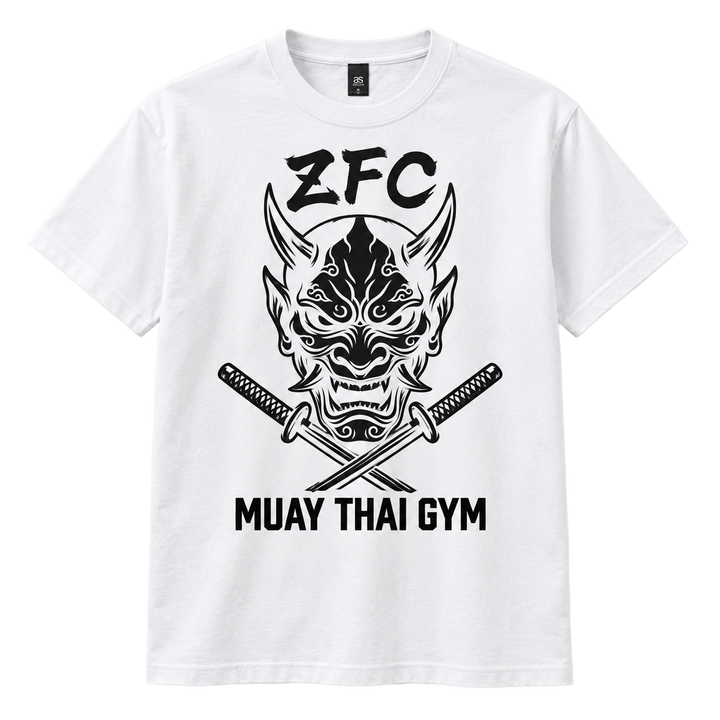 ZFC Muay Thai AS Colour Staple Tee 5001 white front