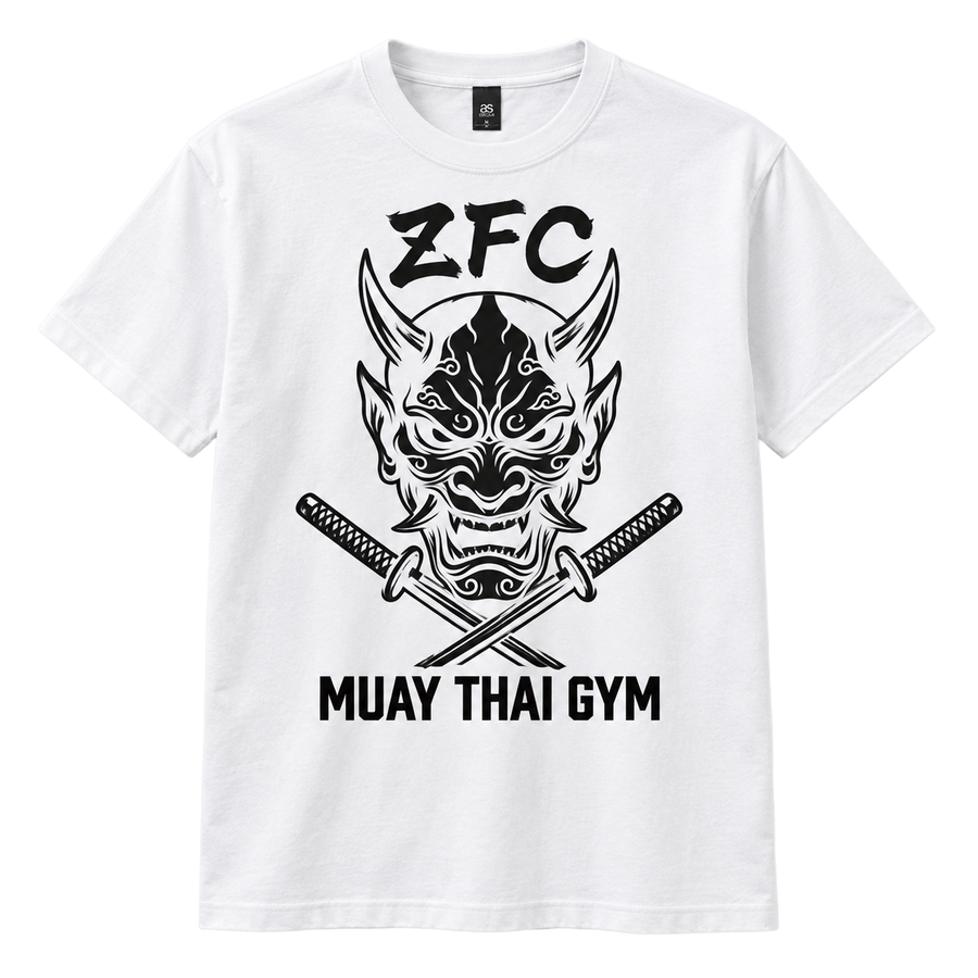 ZFC Muay Thai AS Colour Staple Tee 5001 white front